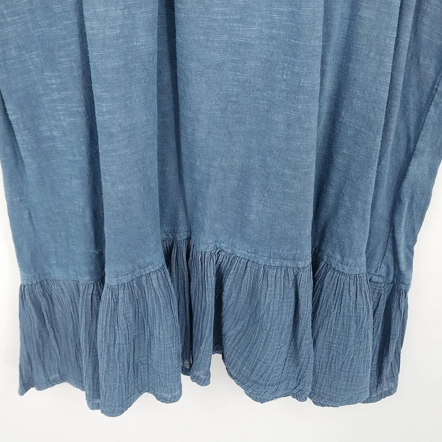 Luv 2 Luv Blue Embroidered Kurti Dress Womens Large Boho