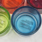 Set of 5 Pottery Barn Colored Glass Tealight Candle Holders in Original Box