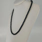 Vintage Monet Black Faceted Bead Necklace 24 Inch Signed