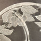 14" Sango Victoria & Beale 3-Part Clear Glass Platter Forbidden Fruit Pattern