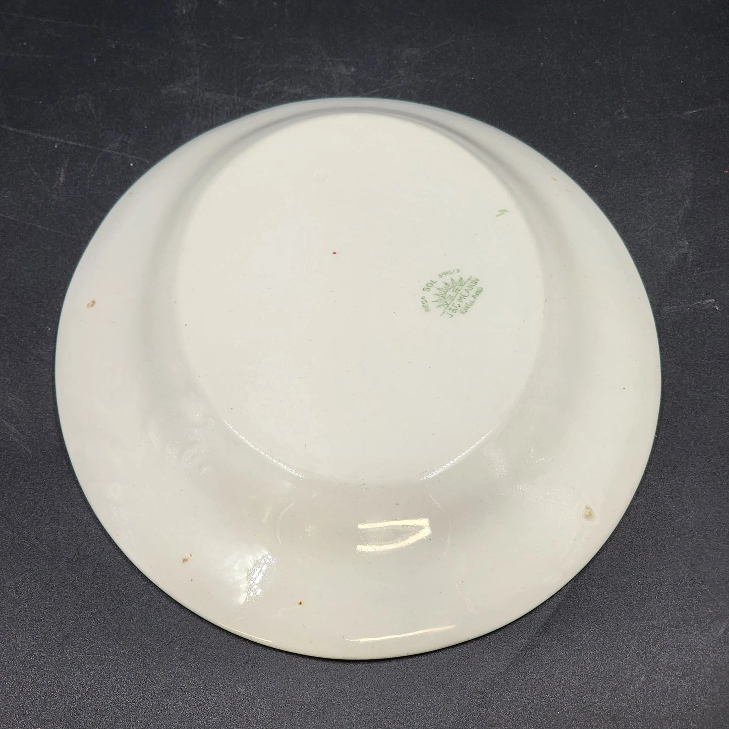 Nebraska Blue Oval Serving Platter 12" England Blue Rim Flower Accent J&G Meakin