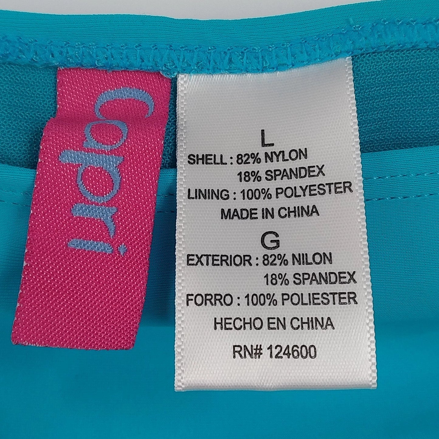 Capri Women's Fringe Halter Bikini 2 Piece Teal Blue Swimsuit Size L NWT