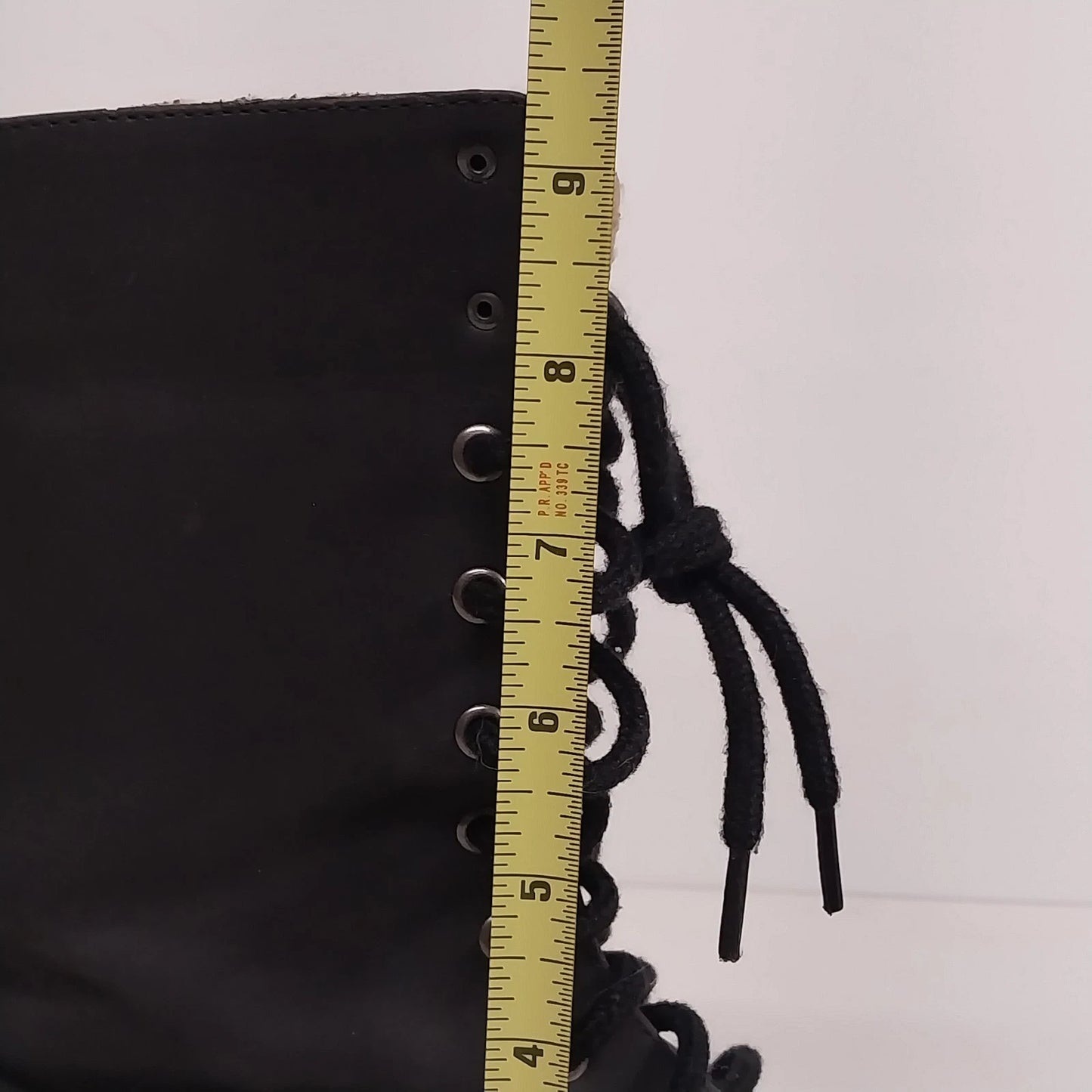 Lauren Conrad Reese Black Faux Fur Combat Boots Womens Size 8