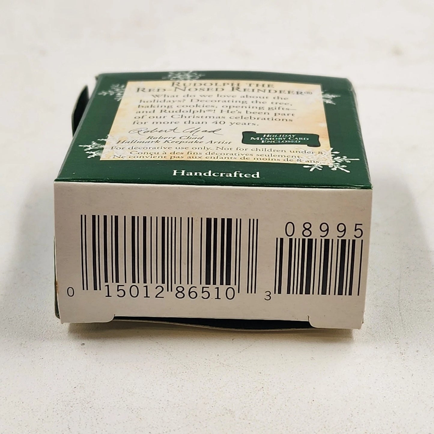 2 Hallmark Keepsake Miniature Ornaments 2000's Santa's Wittle Helper and Rudolph