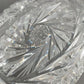 American Brilliant Cut Lead Crystal Bowl 9.5" x 4.25" Starburst Pinwheel Fan Vtg
