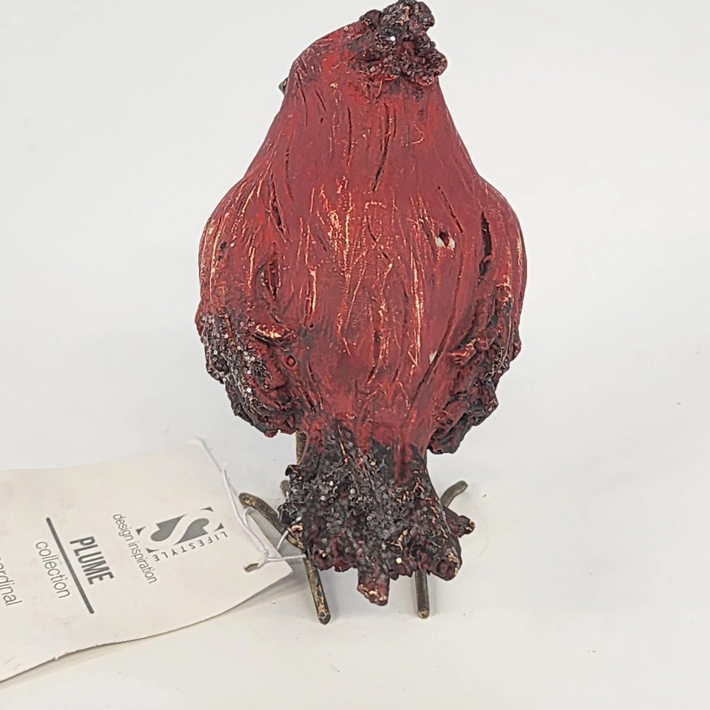Lifestyle Design Plume Collection Cardinal Bird Figurine Red Porcelain 4.5" Vtg