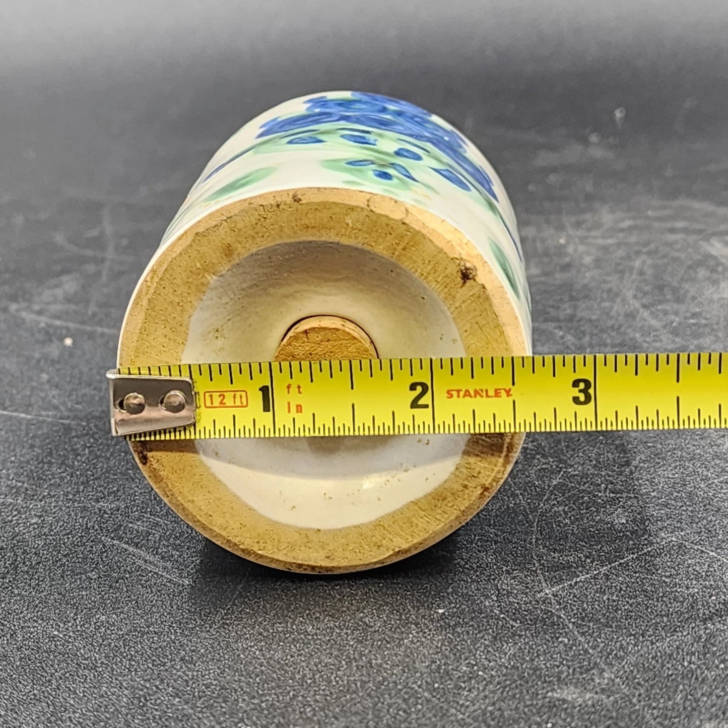 Hadley Oversized Salt & Pepper Shakers Blueberry Bouquet Hand-Painted Vintage