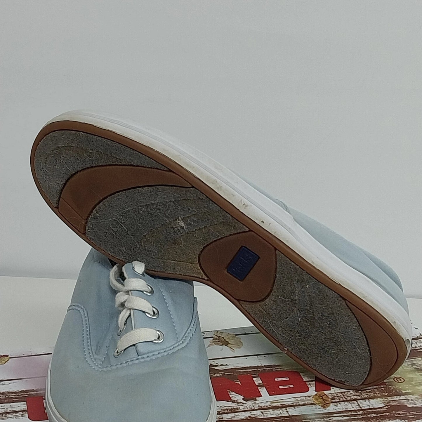 Keds Baby Blue Canvas Sneakers Womens Size 8 Lace Up