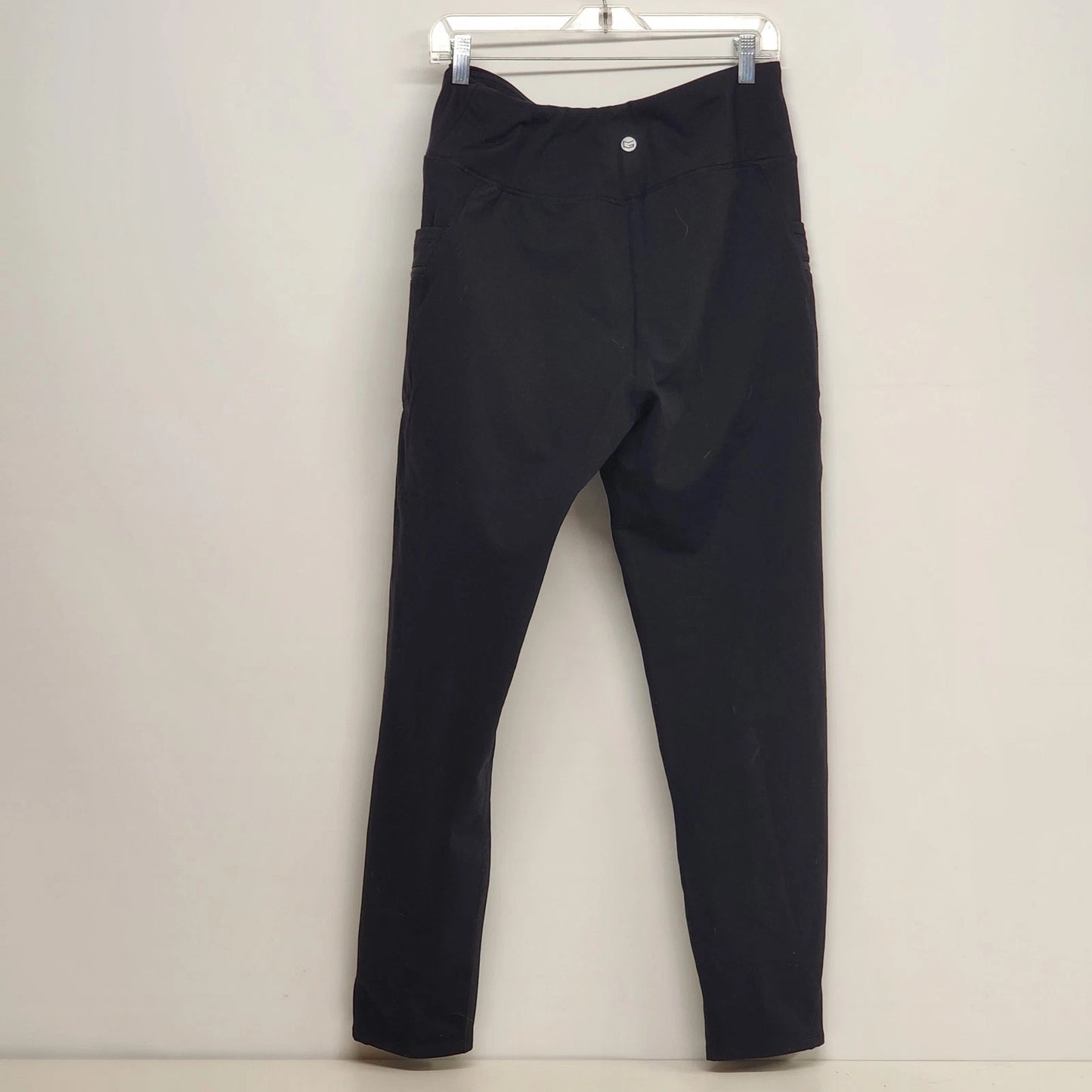 Women Gradual Sportswear Black Jogger Pants XXL High Elastic Waist Pockets 32x29
