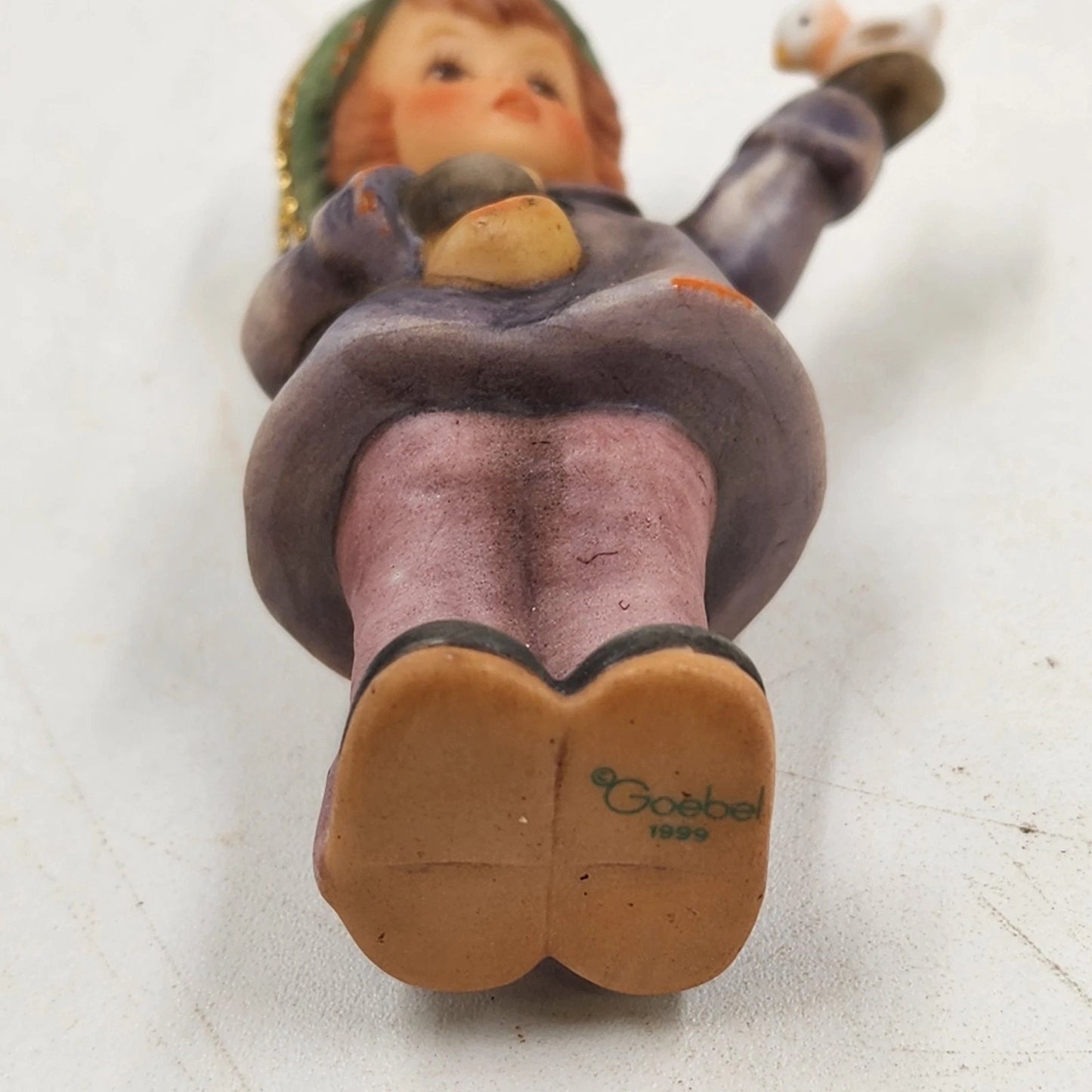 Berta Hummel FEEDING FEATHERED FRIENDS Ornament 1999 Retired Porcelain