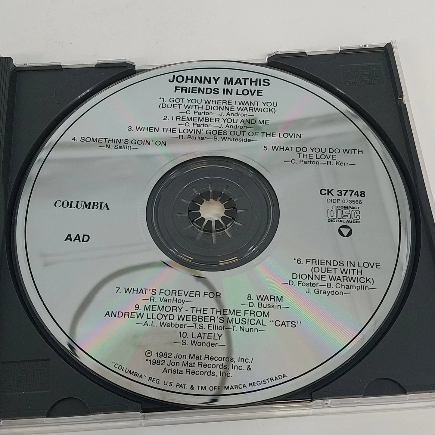 Johnny Mathis 3 CD's Friends In Love Because You Loved Me In The Still Of Night
