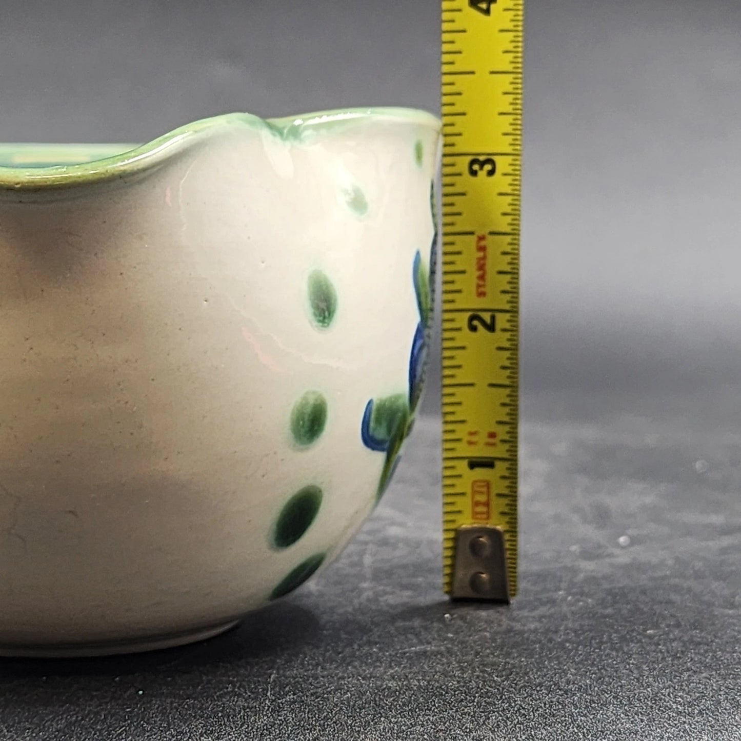 Hadley Open Sauce Boat Gravy Boat Blueberry Bouquet Hand-Painted Stoneware Vtg