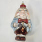 Humpty Dumpty Christmas Ornament Nursery Rhyme 6.5" Hand Painted Blown Glass Vtg