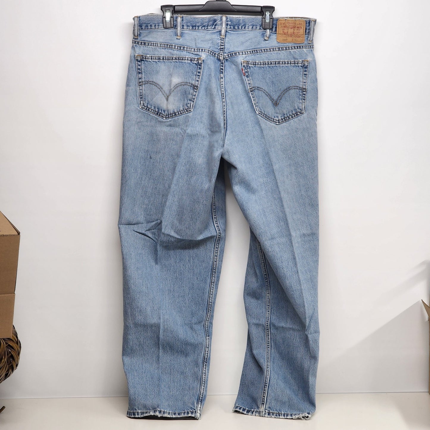 Levi Strauss Comfort Fit 560 Blue Jeans Pants Denim 90s Straight Leg 40x34 USA