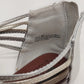 Relativity Cleo Metallic Silver Strappy Sandals Womens 8M