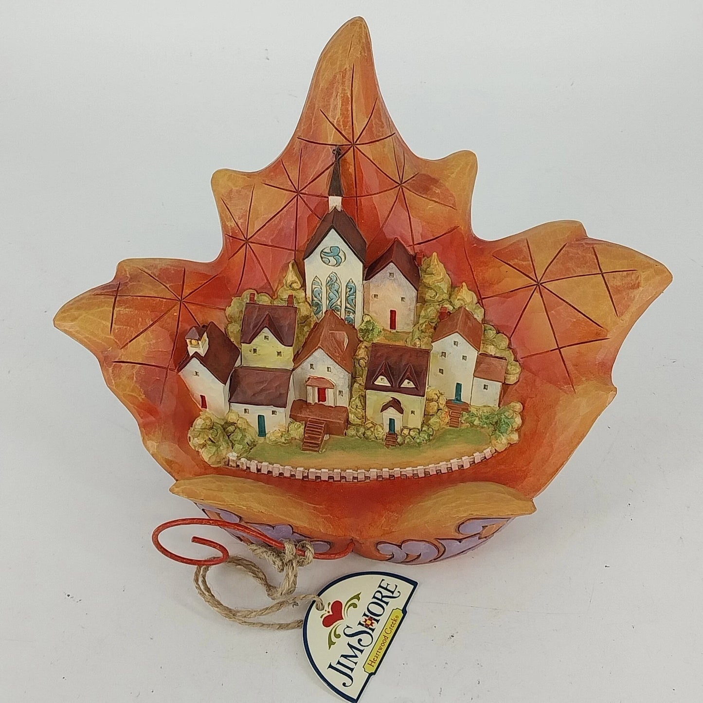 Jim Shore Autumns Splendor Maple Leaf Town Scene Figurine 4023445