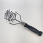 Double Wire Potato Masher Double Spring Action Black Wood Handle Farmhouse Tool