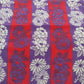 Veresa Oblong Scarf Purple Red Stripes White Floral 46” x 10” Polyester