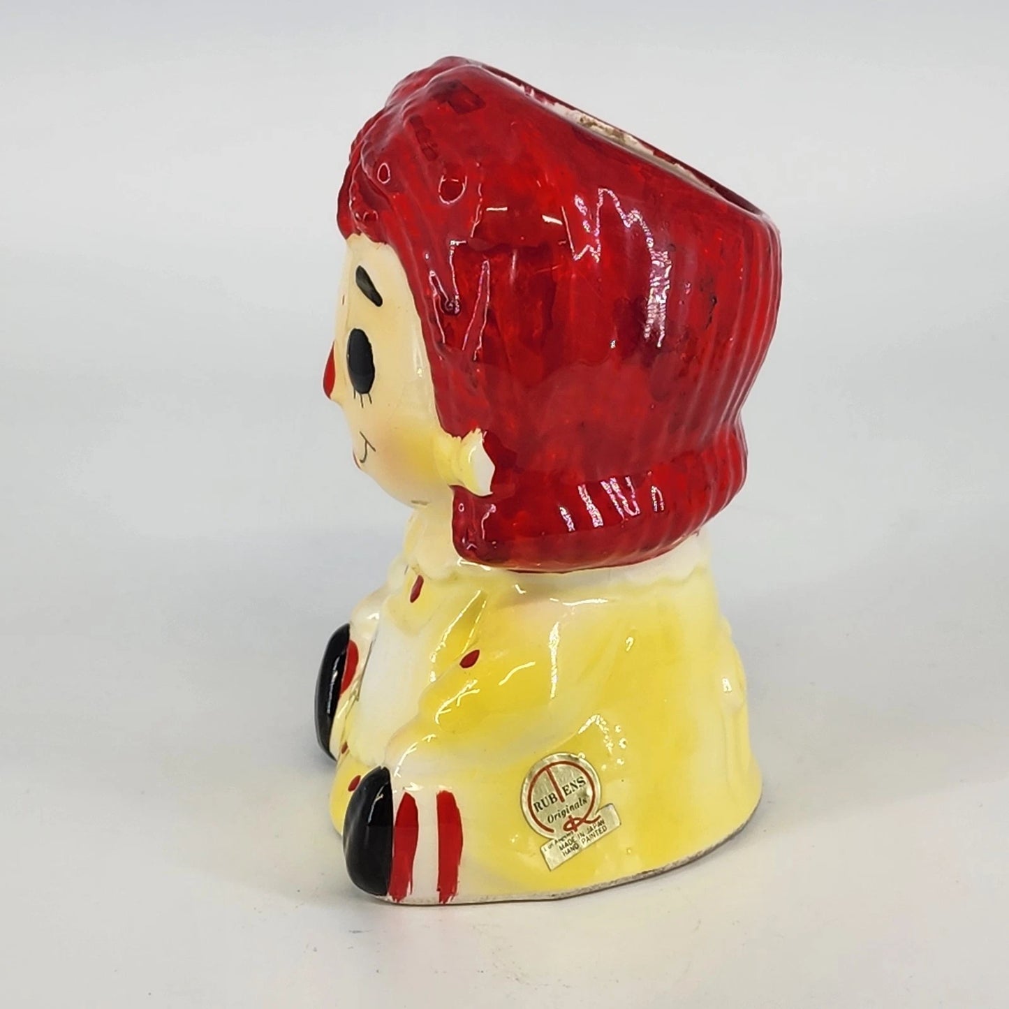 Vintage Rubens Originals Raggedy Ann Ceramic Head Vase Japan