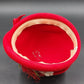 Women's Red Velvet Pillbox Hat By Replica de Parisienne Feather Accent Vintage
