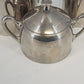 Wiskemann Art Deco Stainless Steel Tea Set Teapot Creamer Sugar Belgium 18/10