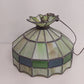 Tiffany Style Green Stained Glass Hanging Light Fixture 16 Inch