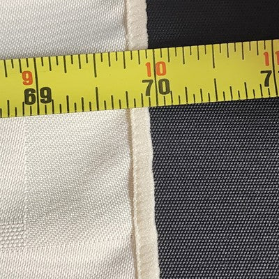 White Rectangle Tablecloth with Windowpane Checkered Striped Pattern 52"x70"