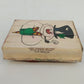 Vintage Christmas Wooden Rubber Stamp Set Snowman Tree Crafts