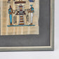 Framed Egyptian Papyrus Painting God Ra Hieroglyphs Tschunko W. Germany Vintage
