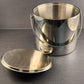 Ice Bucket With Lid and Handle Stainless Steel Unmarked Vintage Two Piece