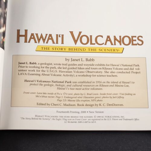 Set of The Story Behind the Scenery Books Hawai'i Volcanoes And Halekala Vintage