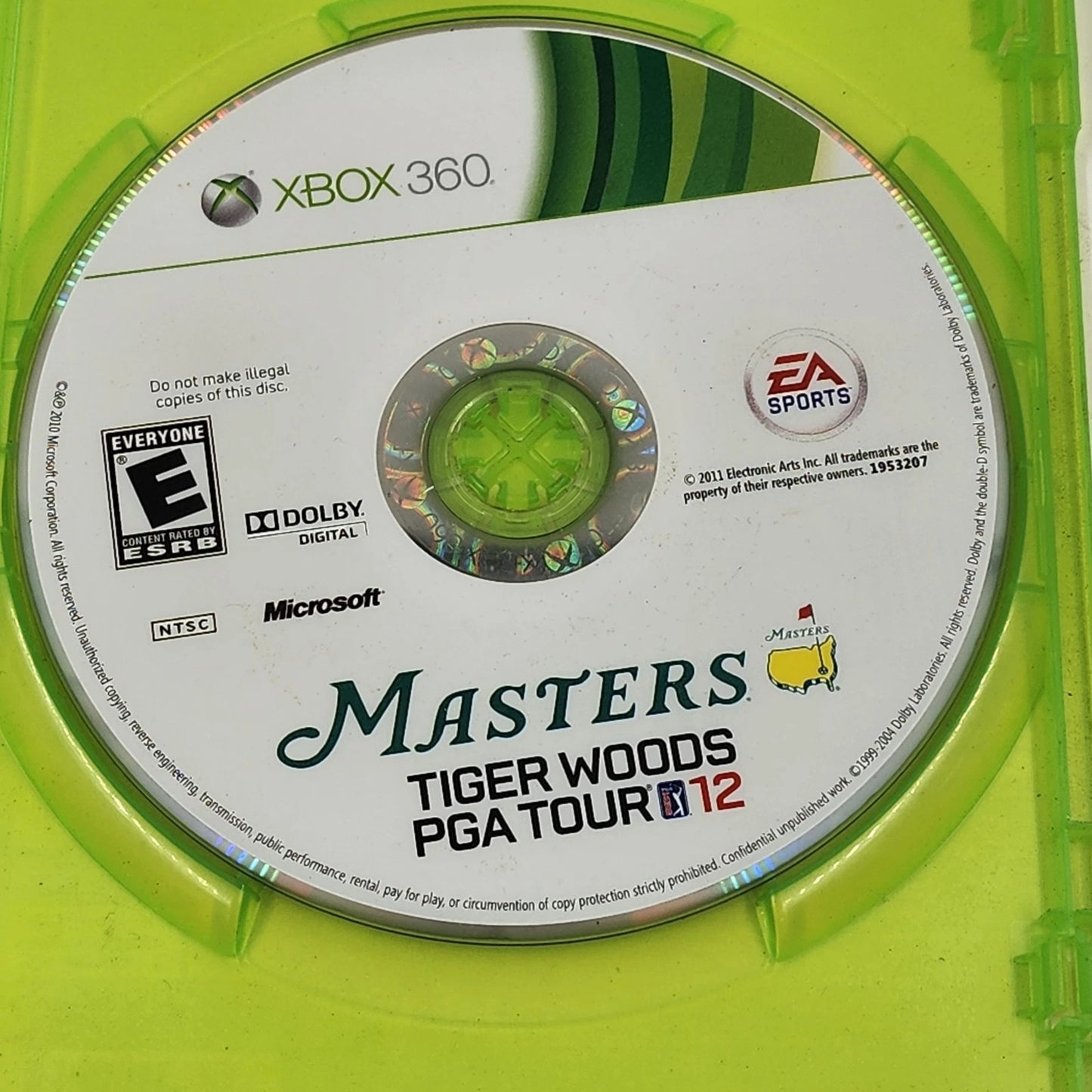 Tiger Woods PGA Tour 12 The Masters Xbox 360 2011 Manual Golf Game EA Sports