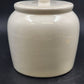 Treasure Craft All White Cookie Jar Ginger Jar Shaped 8.25" x 8.5" w Lid Mexico
