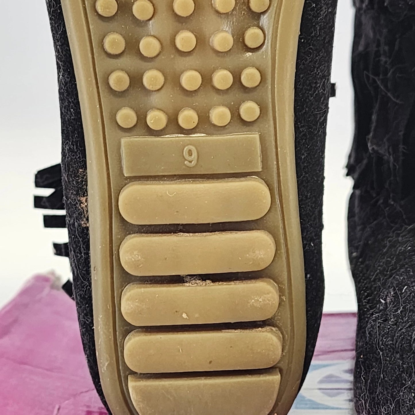 Shoes of Souls Black Fringe Moccasin Ankle Boots Women Size 9