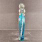 Dual Angel & Heart Murano Glass Sculpture Blue and Clear 11.5" Wide x 10" High