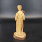 Vintage Hand Carved Wooden Nativity Shepherd Figurine With Lamb