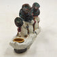 Giftco Glitter Snowmen Skiing Candle Holder Resin Original Box No Taper Candle