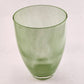 Large Green Hurricane Blown Glass Vase Bowl Candle Holder 7¼" Diameter x 10"