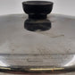 Replacement Stainless Steel Lid Cover 9" For Revere Ware Pan & Pot w Black Knobs