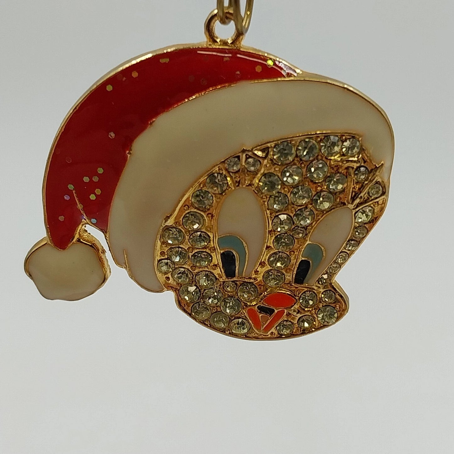 4 Hallmark Miniature Keepsake Ornaments Snowman Santa Claus Tweety 2000s Set Vtg