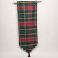 Green and Red Linen Table Runner With Gold Trim and Tassels Red Back Vintage