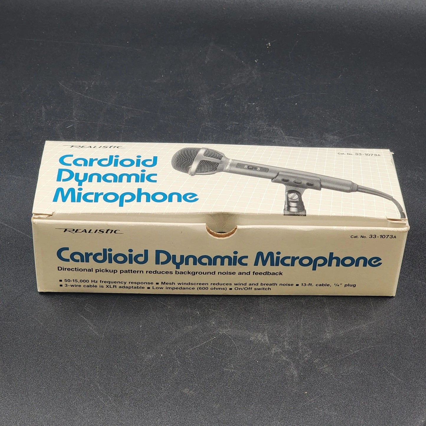 Realistic Cardioid Dynamic Microphone 33-1073A Vintage Corded Mic NIB