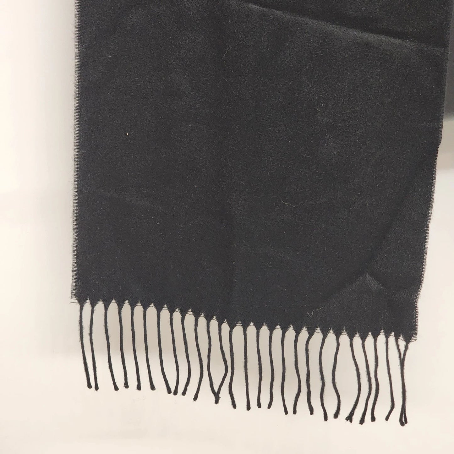 Men’s Black Dress Scarf Solid Soft Acrylic Winter Wrap 64" x 12" Made in Germany