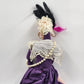 Red Hat Society Cloth Doll 37" OOAK Handmade Purple Dress Vintage Jewelry 2015