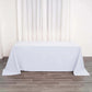 90 x 156 White Tablecloth Banquet Wedding Table Cover Polyester Washable