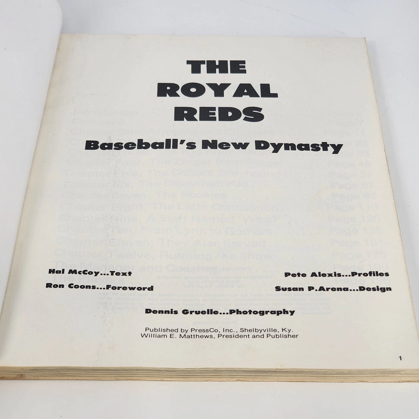 The Royal Reds Baseball's New Dynasty Book by Hal McCoy 1977 The Big Red Machine