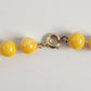 Butterscotch Faux Amber Bead Fashion Necklace 9" Spring Ring Clasp Vintage Style