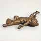 Angel Cherub Door Knocker Blowing Horn in Solid Cast English Brass Antique 6"