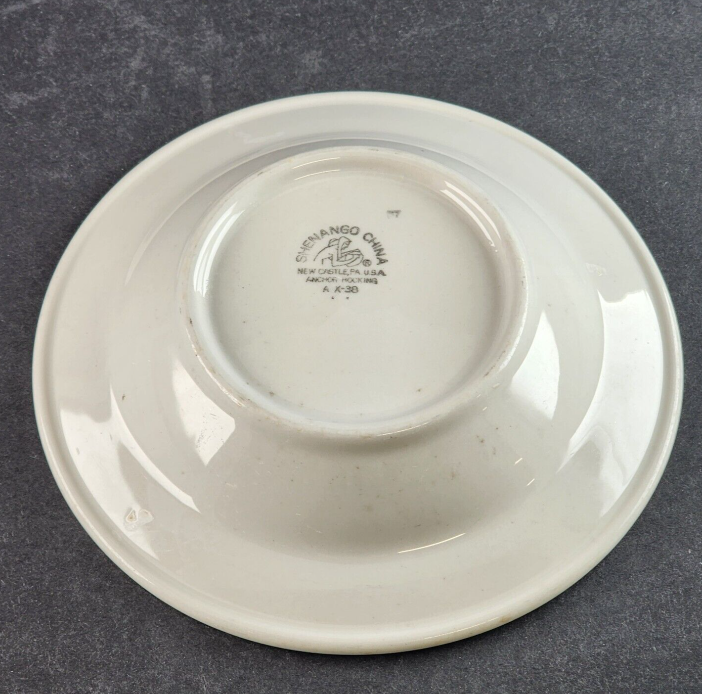 Coupe Soup Bowl Shenango China King Cole Restaurant Pattern Anchor Hocking 6.75"