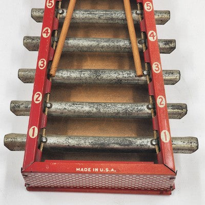 American Bar-Zim Metal Xylophone Zil-O-Phone w 2 Sticks Bell Tone Toy Vtg 1941